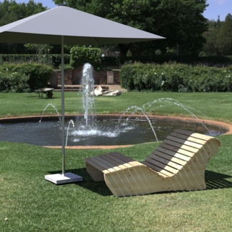 Relaxliege "Sigi" Gartenliege Massivholz Lärche gerade 100cm