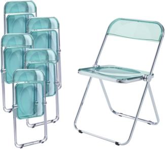 Klappstuhl Pornainen 6er Set Mintgrün, transparent [en. casa]