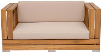 Outdoor Sofa Korsika 2-Sitzer Teakholz Edelstahl von Teako Design