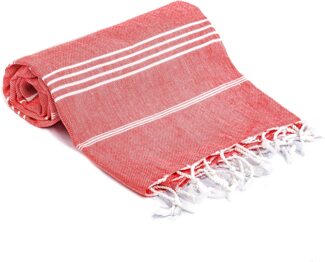 Turquoise Home 2er Pack Pestemal Küchetuch Handtuch 50x90 cm Putztuch Rot