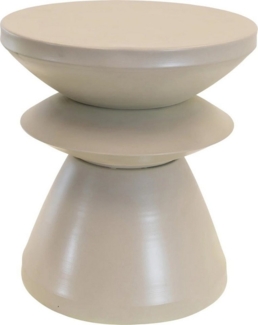 Lesli Living Beistelltisch Designtisch Tisch Lounge Garten Metall hellgrau Ø36x39,5cm