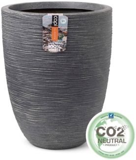 Capi Vase Waste Rib Elegant Niedrig 34x46 cm Grau 442101
