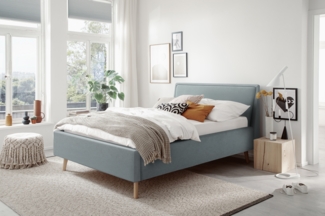 Polsterbett >Frieda mit BK< Liegefläche 140x200 cm, Eisblau, Stellmaß: 156x105x224cm (BxHxT)