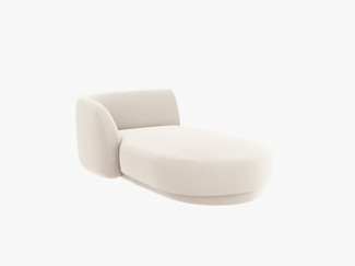 Micadoni Modul Miley 2-Sitzer Links Samtstoff Helles Beige