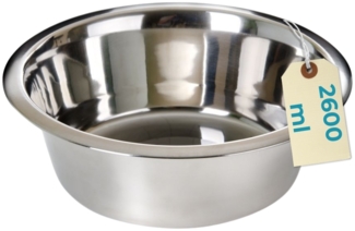 Standard Edelstahl Napf 25 cm 2600 ml Futternapf Wassernapf Hunde Katzen Hundenapf Katzennapf Freßnapf Ersatznapf Rostfrei