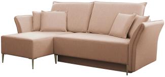 Ecksofa Mokoli (Farbe: Terra 10, Füße: Gold)