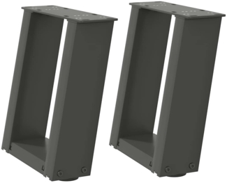 vidaXL Couchtischbeine U-Form 2 Stk. Anthrazit 30x(30-31) cm Stahl 4012738