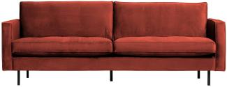 BePureHome Rodeo Classic Sofa 2,5 Sitzer Samt Kastanie