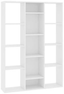 vidaXL Raumteiler/Bücherregal Weiß 100x24x140 cm Holzwerkstoff 800441