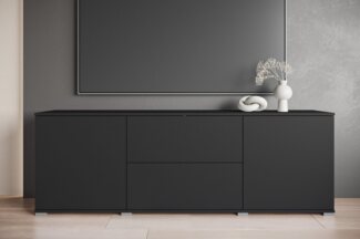 INOSIGN Lowboard Kenia (1 St), Der moderne TV-Schrank, mit 2 Türen und 2 Schubladen, Breite 180 cm