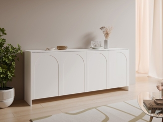 Vente-unique - Buffet - 4 Türen - Weiß - NALYRA von Maison Céphy