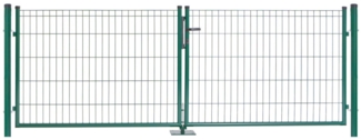 Gartentor / Doppeltor Basic Plus Doppelstabmatte Grün Breite 300 cm Höhe 83 cm