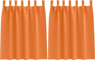 vidaXL Verdunkelungs-Vorhänge mit Ringen 2 pcs Helles Orange 4107618