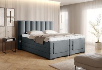 Veros 180x200, Boxspring Bett, Grau