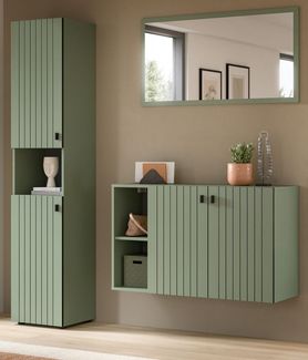 Garderobe Set 3-tlg. Loreno in grün 161 cm