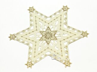 Haus und Deko Tischdecke Sterne Weihnachten Deckchen Advent bestickt Untersetzer Mitteldecke (1-tlg)