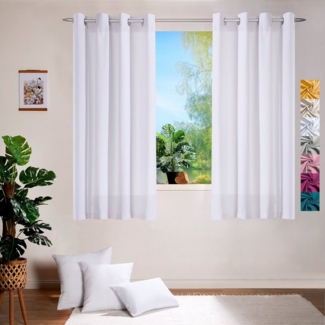 heimtexland Vorhang Dekoschal Baumwolle Vorhang Deko Gardine Ösenschal (1 St), Ösen, blickdicht, Baumwoll-Gemisch, blickdicht