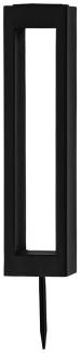 Eglo 48934 Solarleuchte Z_SOLAR LED 1x0,06W IP44 Stahl schwarz 3000K L:9. 5cm B:9. 5cm H:38cm mit ein/aus Schalter