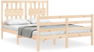 vidaXL Massivholzbett mit Kopfteil 3194286