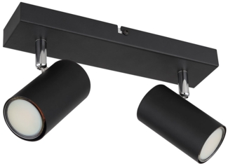 Deckenstrahler, Metall, verchromt, schwarz matt