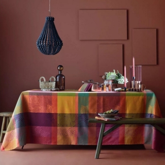 Garnier Thiebaut Tischdecke Mille Rainures Flamboyant - Baumwolle