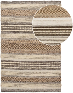 Fußmatte, handgewebt, natur/grau, 60x90 cm