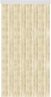 Flauschvorhang 160x220 cm in Unistreifen beige, perfekter Insekten- und Sichtschutz für Ihre Balkon- und Terrassentür, viele Farben