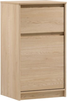 AX LIVING Kleine Kommode „Mormanno K1D1S“ – 47 cm breit, Eiche Cremona