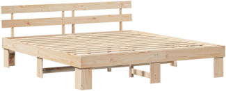 vidaXL Bettgestell mit Kopfteil 180x200 cm Massivholz Kiefer 872431