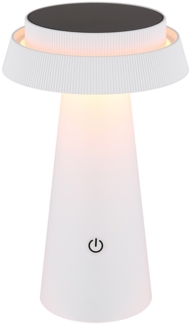 LED Solarleuchte, weiß, Touchdimmer, H 23 cm