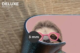 MuchoWow Platzset Faultier - Blumendruck - Brille - Rosa, (6-St), Platzsets, Tischset, Abwaschbar, Tischsets, Platzdeckchen