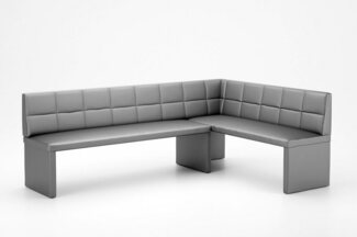 Eckbank Bank Küchenbank -Ruth L -Kunstleder Grau 168x128 cm