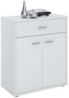 CARO-Möbel Highboard TOMMY, Kommode Sideboard Schrank Anrichte weiß mit Schublade Design Wohnzimme