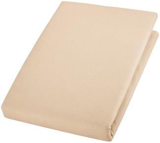 Cotonea Edel-Biber Bio-Baumwolle Spannbetttuch|200x200 cm| caramel