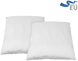 Beco Microfaserkissen MF 50 glatt, Füllung: Klimafaser, Bezug: Microfaser, Spar-Set, 2-tlg Kissen-Set, Kissen Set in 4 Größen