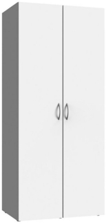 Lomadox Mehrzweckschrank MIAMI-43 weiß, 2 Türen, ca. 80/185/40 cm