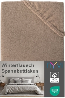 NYVI Spannbettlaken Spannbettlaken DreamScience Winterflausch für Matratzen bis 22 cm Höhe, Feinbiber, Gummizug: rundum, (1 Stück), Wärmendes & Kuschelweiches Winter Bettlaken Spannbetttuch