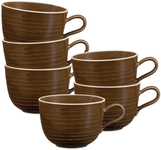 Seltmann Weiden Terra Milchkaffeetasse 400 ml erdbraun 6er Set