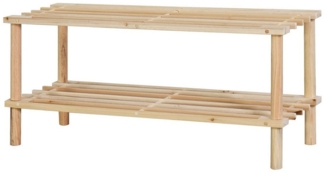 HTI-Living Schuhregal Schuhregal 2 Ebenen Anea Holz Natur, Stück 1-tlg, Schuhablage Bambus