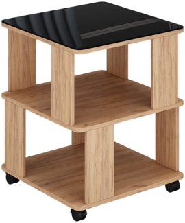 Vicco Couchtisch Goldkraft Eiche/Schwarz 50x50 cm, Velito