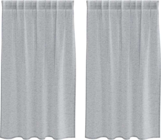 vidaXL Voile-Vorhang 2 pcs Dunkelgrau 140x140cm Polyester 4108027