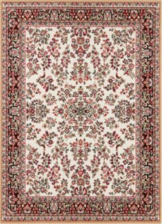 Kurzflor Orient Teppich Zabul - 80x150x0,8cm - senfgelb, creme