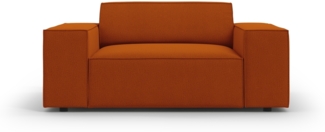 Micadoni Sessel Jodie 1-Sitzer Strukturierter Stoff Terrakotta Kunststoff schwarz