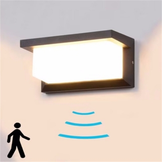 autolock Wandleuchte Wandleuchte 18W Wandleuchte Aussen Innen, LED Außenleuchte mit, Bewegungsmelder LED fest integriert