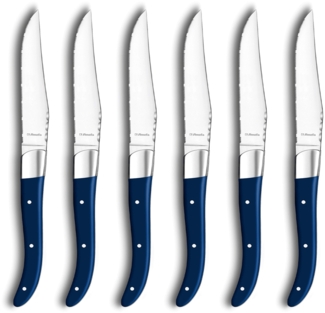 Amefa ROYAL STEAK Steakmesser Set 6-teilig blau hochglanzpoliert