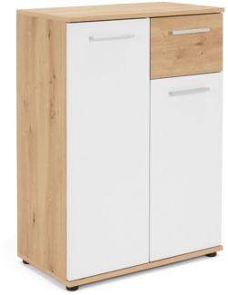 Kommode >Jacklin I< in Artisan-Eiche - 60x85x35cm (BxHxT)