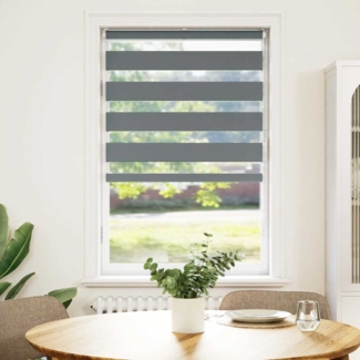 vidaXL Zebrarollo Dunkelgrau 75x100 cm Stoffbreite 70,9 cm Polyester 4014100