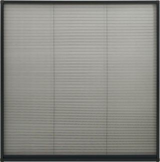 vidaXL Insektenschutz-Plissee für Fenster Alu Anthrazit 120x120 cm 148666