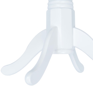 vidaXL Esstisch Weiß 106 cm Massivholz Gummibaum 247353