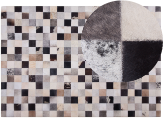 Teppich Kuhfell braun-beige 160x230 cm Patchwork RIZE